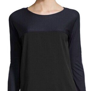 French Connection Color-Block Long Sleeve Shirt Blouse Top Size S